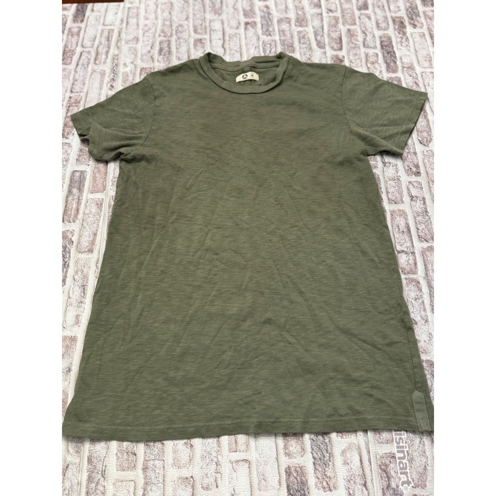 American Giant Olive Green Cotton Slub Crewneck T-Shirt Womens Medium USA Made